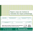 Piqûre 24x32cm - Registre unique des résultats de l'évaluation des risques professionnels - 60 pages