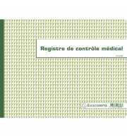Piqûre 24x32cm - Registre de Contrôle médical - folioté - 60 pages