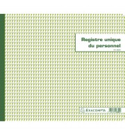 Piqûre 27x32cm - Registre unique du personnel (salariés et stagiaires) - 56 pages