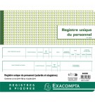 Piqûre 27x32cm - Registre unique du personnel (salariés et stagiaires) - 56 pages