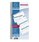 Carnet spiralé 29,7x14,8cm - Messages téléphones (4 à la page) - 50 feuilles dupli autocopiantes