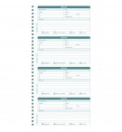 Carnet spiralé 29,7x14,8cm - Messages téléphones (4 à la page) - 50 feuilles dupli autocopiantes