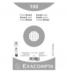 Paquet 100 fiches sous film - bristol quadrillé 5x5 non perforé 125x200mm Blanc