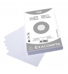 Paquet 100 fiches sous film - bristol quadrillé 5x5 non perforé 125x200mm Blanc