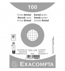 Paquet 100 fiches sous film - bristol quadrillé 5x5 non perforé 105x148mm Blanc