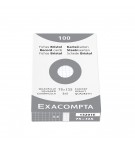 Étui de 100 fiches - bristol quadrillé 5x5 non perforé 75x125mm Blanc