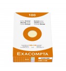 Étui de 100 fiches - bristol quadrillé 5x5 non perforé 100x150mm Couleurs assorties