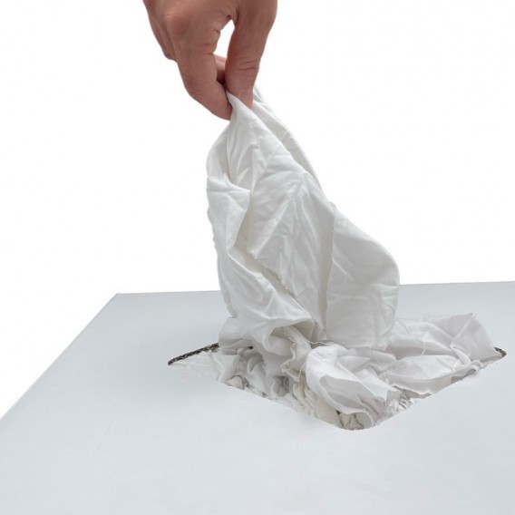 PAQUET 1KG CHIFFONS BLANCS COTON