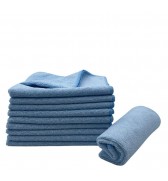 LOT 10 CHIFFONS MICROFIBRES BLEUS 38X38cm