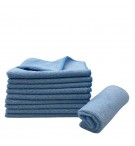 LOT 10 CHIFFONS MICROFIBRES BLEUS 38X38cm