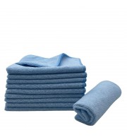 LOT 10 CHIFFONS MICROFIBRES BLEUS 38X38cm