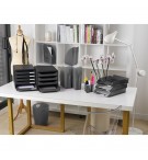 Module de classement Big Box 4 tiroirs Metallic Argent