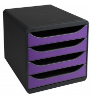 Module de classement Big Box 4 tiroirs Iderama Violet