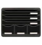 Module de classement Storebox 6 tiroirs Glossy Noir brillant