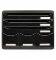 Module de classement Storebox 6 tiroirs Glossy Noir brillant