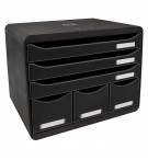 Module de classement Storebox 6 tiroirs Glossy Noir brillant