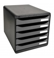 Module de classement Big Box Plus 5 tiroirs Metallic Argent