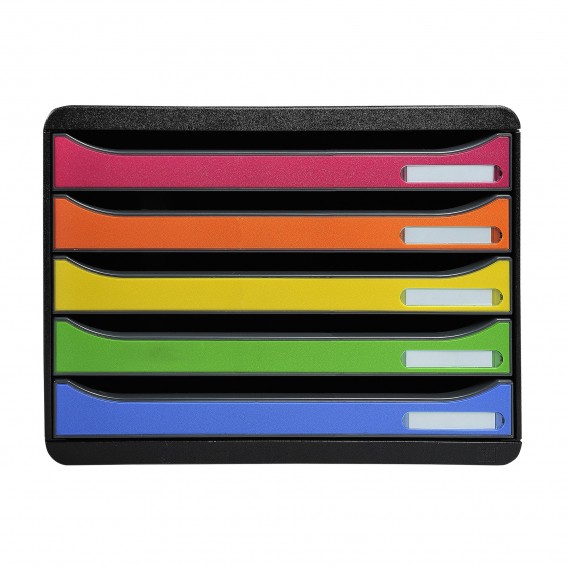Module de classement Big Box Plus horizon 5 tiroirs Iderama Arlequin