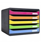Module de classement Big Box Plus horizon 5 tiroirs Iderama Arlequin