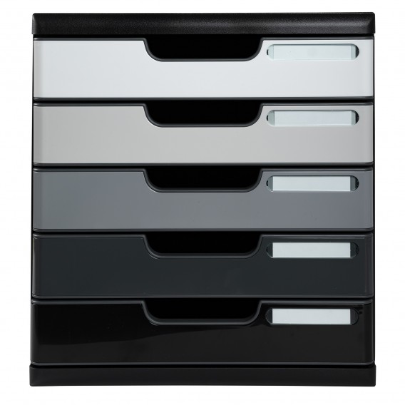 Module de classement Modulo Shades of Grey 5 tiroirs fermés Gris