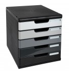 Module de classement Modulo Shades of Grey 5 tiroirs fermés Gris