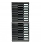 Module de classement Modulo Ecoblack 10 tiroirs fermés Noir