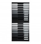 Module de classement Modulo Shades of Grey 10 tiroirs fermés Gris