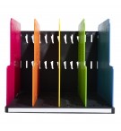 Trieur vertical Modulotop Ecoblack 5 intercalaires coloris Arlequin