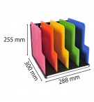 Trieur vertical Modulotop Ecoblack 5 intercalaires coloris Arlequin