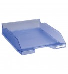 Corbeille à courrier Combo Midi translucide grainé Linicolor Bleu glacé