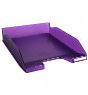Corbeille à courrier Combo Midi translucide grainé Linicolor Violet