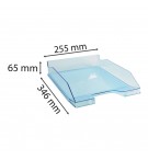 Corbeille à courrier Combo Midi transparent Turquoise brillant