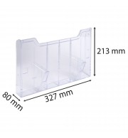 ELEMENT MURAL TRANSPARENT FORMAT PAYSAGE / 80x327x213 mm