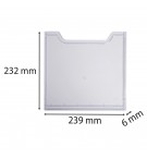 PLAQUE FINITION TRANSPARENTE FORMAT PORTRAIT / 6x239x232 mm