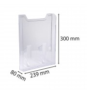 ELEMENT MURAL TRANSPARENT FORMAT PORTRAIT / 80x239x300 mm