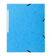 Chemise à élastique sans rabat carte lustrée 400gm2 - A4 Turquoise