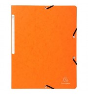 Chemise à élastique sans rabat carte lustrée 400gm2 - A4 Orange