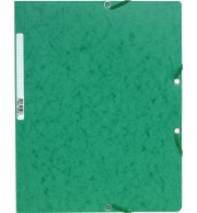 Chemise à élastique sans rabat carte lustrée 400gm2 - A4 Verte