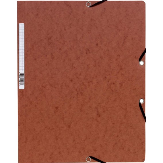 Chemise à élastique sans rabat carte lustrée 400gm2 - A4 Havane