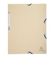 Chemise 3 rabats à élastiques carte lustrée 400g/m2 - A4 Ivoire