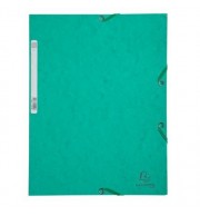 Chemise 3 rabats à élastiques carte lustrée 400g/m2 - A4 Verte