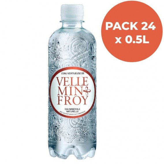 PACK 24 X 0.5L EAU GAZEUSE MINERALE VELLEMINFROY