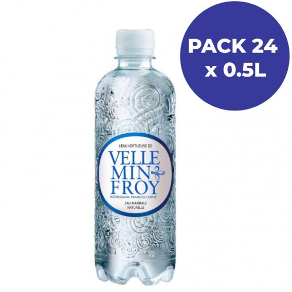 PACK 24 X 0.5L EAU PLATE MINERALE VELLEMINFROY