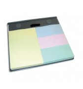 SUPPORT PORTE BLOC A VIS FORMAT 102X150mm + 4 BLOCS COLORIS PASTELS