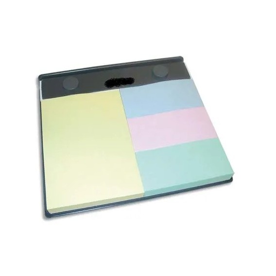 SUPPORT PORTE BLOC A VIS FORMAT 102X150mm + 4 BLOCS COLORIS PASTELS