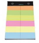 SUPPORT PORTE BLOC A VIS 204X105mm +12 BLOCS 34X75mm COLORIS ASSORTIS