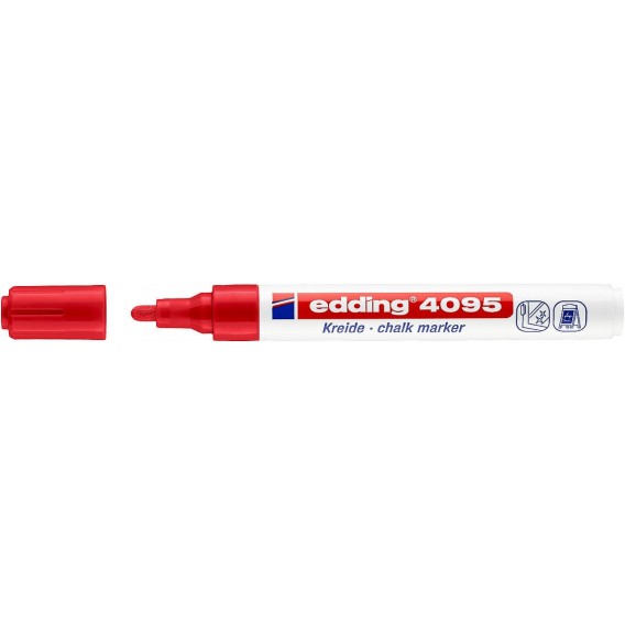 MARQUEUR CRAIE LIQUIDE EDDING POINTE 2-3MM 4095 ROUGE