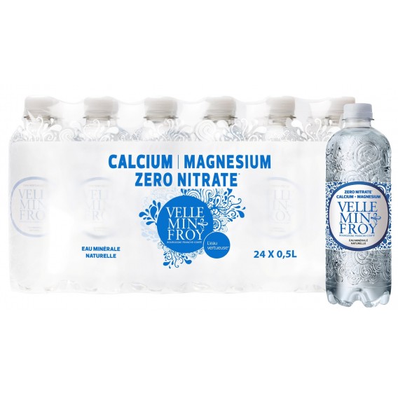 PACK 24 X 0.5L EAU PLATE MINERALE VELLEMINFROY