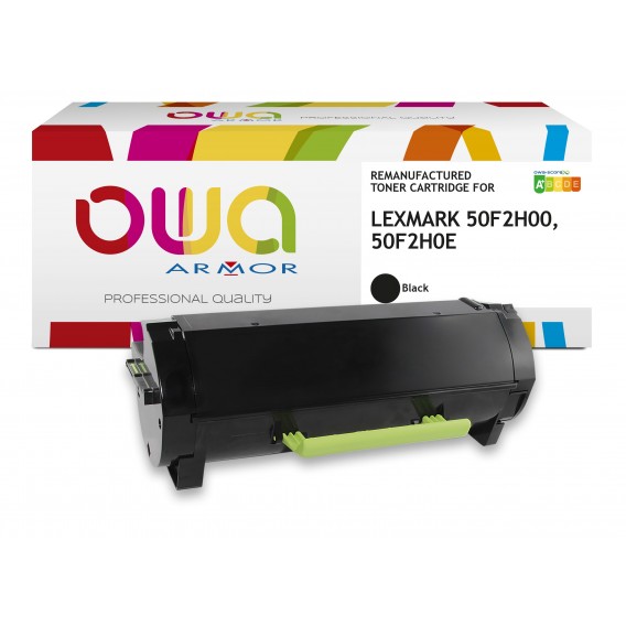 ARMOR CARTOUCHE LASER NOIRE COMP LEXMARK 50F2H00 5000P / MS310