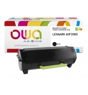 ARMOR CARTOUCHE LASER NOIRE COMP LEXMARK 60F2000 (602) 2500P / K15640